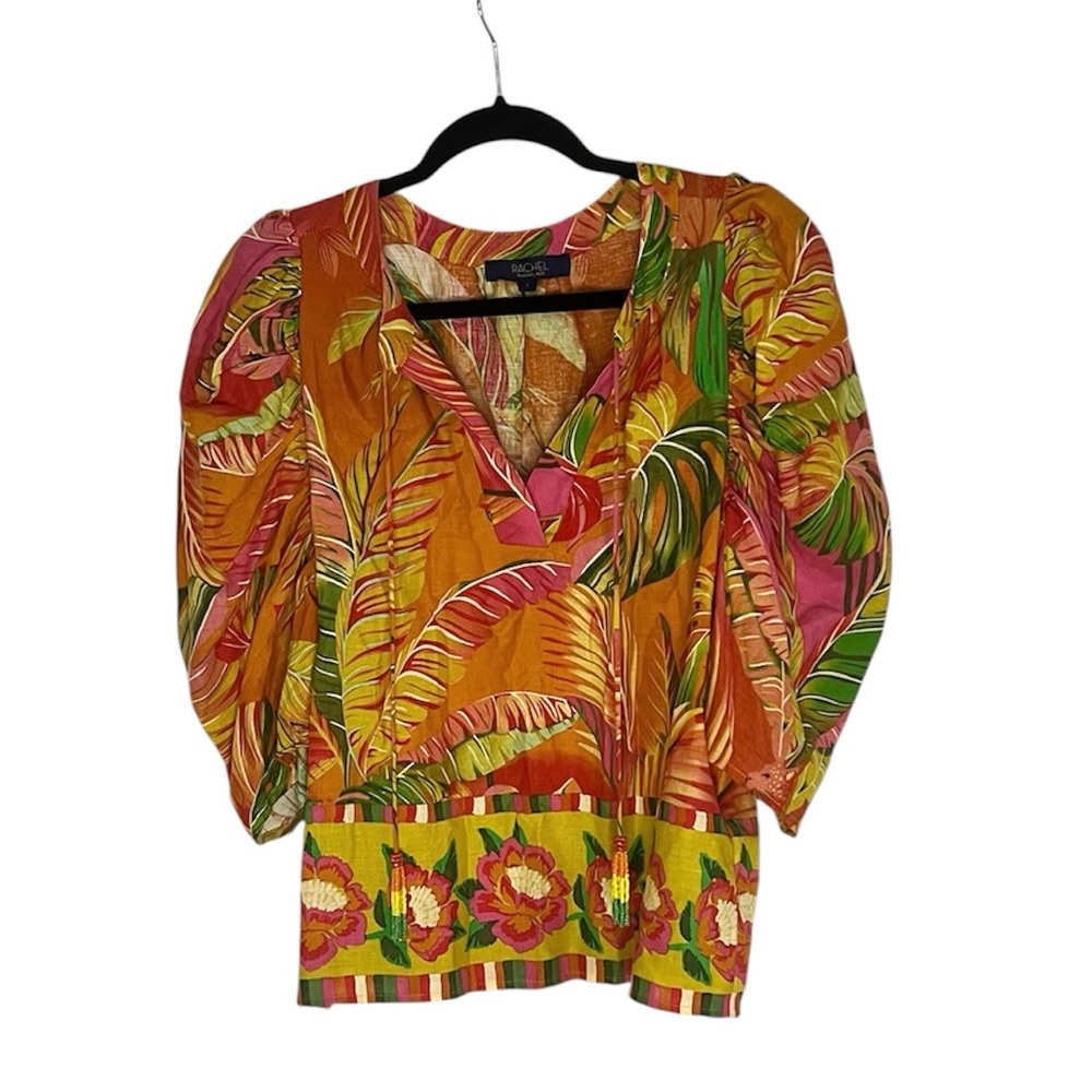 RACHEL Rachel Roy Orange Yellow Dolman Sleeve Blouse